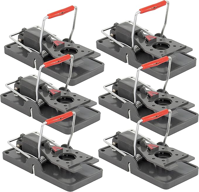 Victor Power-Kill Humane Mouse Traps M393SSR - 6 Easy Set,Reusable,Power-Kill Victor Mouse Traps,(Pack of 6)