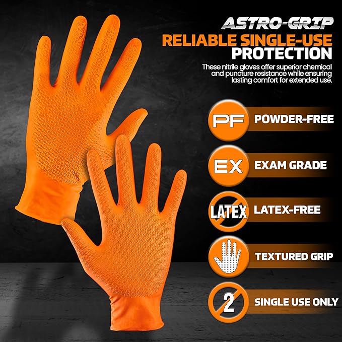 Raptor Grip™ Powder Free Exam Grade Nitrile Gloves
