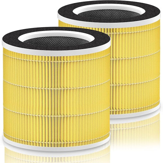 RP-AP089-F1 RP-AP089B Filter Compatible with RENPHO Air Purifier Replacement Filter RP-AP089 for RENPHO RP-AP089W RP-AP089B RP-AP089S, RP-AP089-F1-2 Fits RP-AP089-F2 Especially for Pet Allergy, 2-Pack