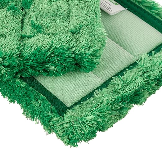 Unger Commercial Microfiber Washing Pad, Case of 5, Streak-Free Window and Surface Cleaning, Reusable, Lint-Free, Ideal for Use with Poles and Extension Handles, PHW20, Green