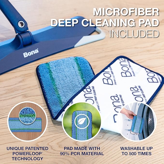 Bona Pet System Bundle for Dogs - Includes Premium Pet Microfiber Mop for Multi-Surface Floors + Bona Pet System Microfiber Sweeping Pad + Floor Cleaner, Dog Formulation 32 fl oz