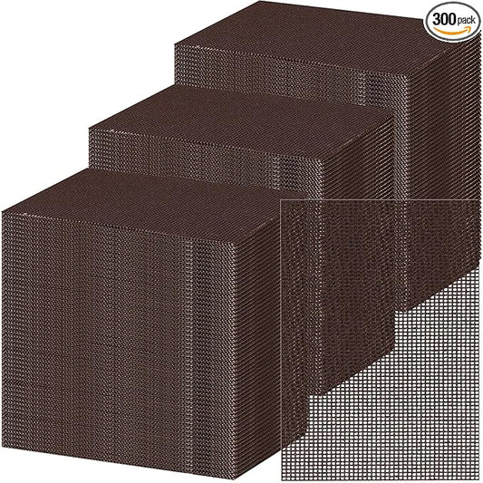 Reallnaive 300 Pack Griddle 4x5.5'' Screen Grill Cleaning Screens Pre-treated Abrasive Mesh Pads for Flat Top Stainless Steel Griddle Cleaning Accessories Bundle