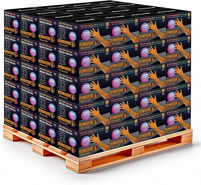 Raxwell Nitrile Disposable Gloves - Puncture-Resistant Work Gloves - Diamond Grip for Food Prep, Cleaning & Cooking