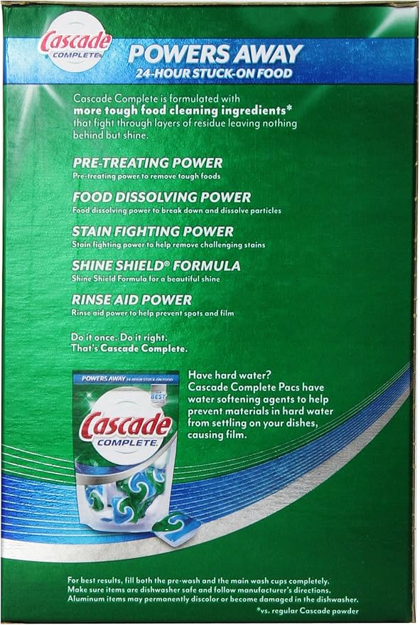 Cascade Complete, Powder Dishwasher Detergent, Fresh Scent 90 Oz (Pack of 1)