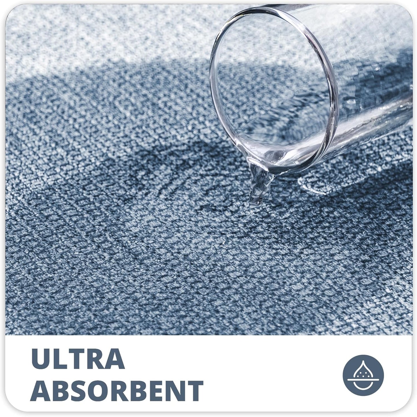 Bath Mat,Ultra Thin Bathroom Runner Rugs,Large Bath Mats for Bathroom,Quick Dry,Non-Slip,Machine Washable,Low Pile,Bath Rug,Shower Outside,Sink,Home Decor Accessories.Blue,1'9"x3'11"（21x47inch）