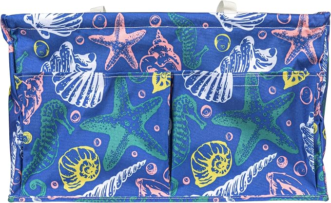 Household Essentials Sea Shell Krush Container All-Purpose Utility Tote with Pockets