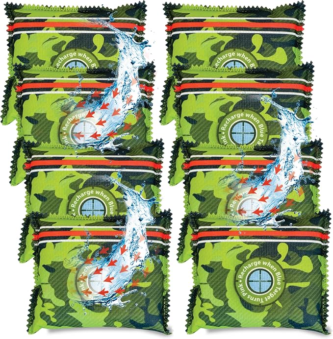 Zarpax Reusable Gun Safe Dehumidifier - The Ultimate Desiccant Bags Solution for Gun Safes, Closets, and More (8-Pack) - Prevent Excess Humidity, Moisture and Mold - Gun Safe Accessory