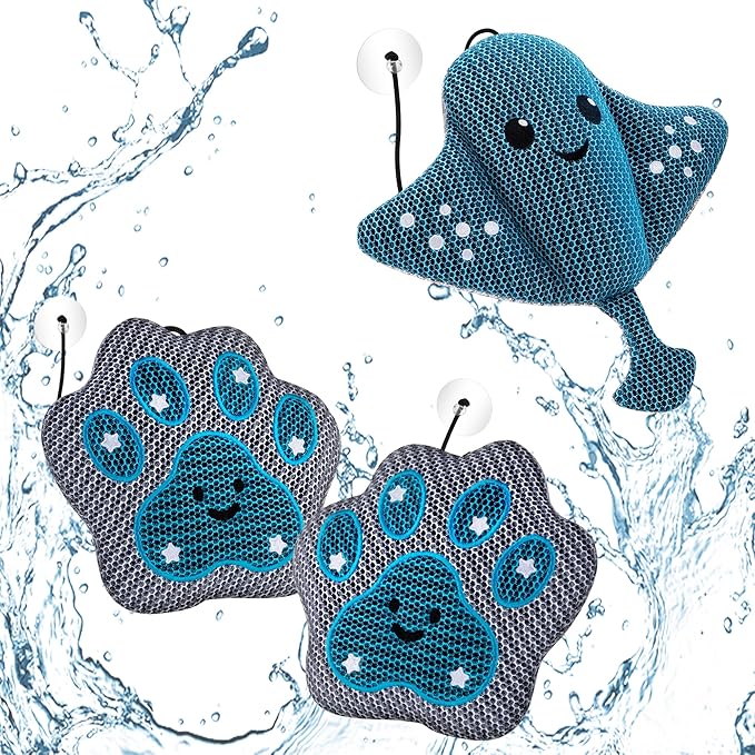 Hot-Tub-Scum-Absorber-Devilfish 1 Pack & Hot-Tub-Scum-Absorber-Professional-Paw 2 Pack Hot-Tub-Scum-Absober-Kits Floating-Sponge-Scum-Remover Reusable-Scum-Bug-Oil-Scum-Absorbing-Sponge