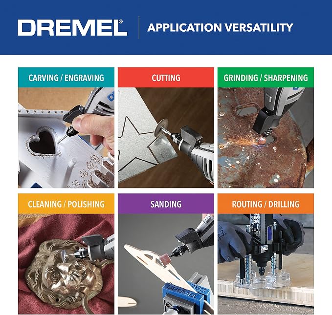 Dremel 4300-9/64 Rotary Tool Kit with Flex Shaft - 9 Attachments & 64 Accessories - Ideal for Engraving, Etching, Sanding, and Polishing