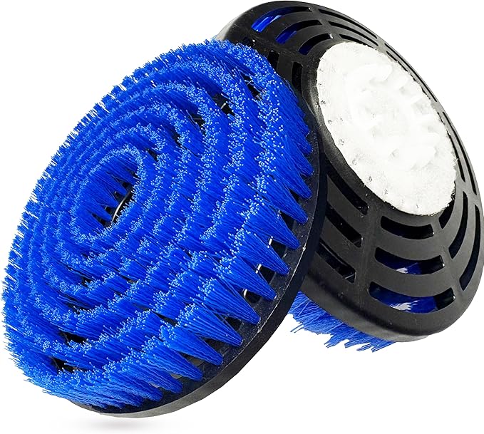 2 Pack Blue Steam Mop Replacement Pads Brush Heads, Upgraded Nylon Bristles, Deep Cleaning for Hardwood Tile Floors, Professional Polishing, Easy to Use