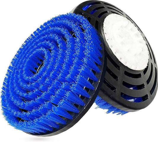 2 Pack Blue Steam Mop Replacement Pads Brush Heads, Upgraded Nylon Bristles, Deep Cleaning for Hardwood Tile Floors, Professional Polishing, Easy to Use