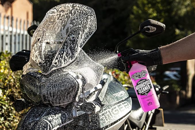 Muc-Off Motorcycle Care Duo Kit - Motorcycle Cleaning Kit, Motorcycle Detailing Kit - Includes Motorcycle Cleaner and Protection Spray