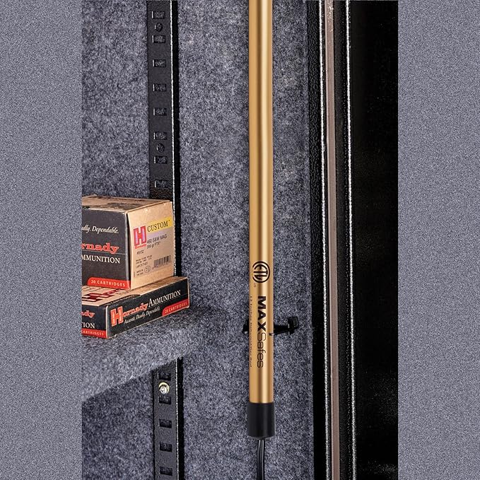 MAXSafes Gun Safe Dehumidifier Rod, Dry Rod - Easy Installation Plug-in Electric Dehumidifier Eliminates Moisture for Gun Safes & Cabinets, ETL Approved (18in)