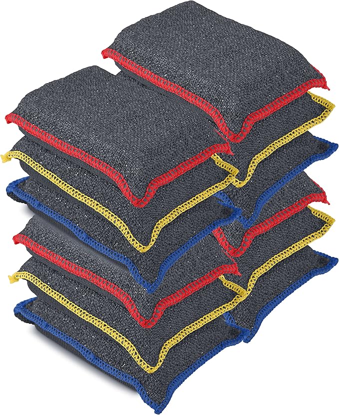 Superio Miracle Microfiber Sponges for Kitchen Kosher Non-Scratch Scrubber, Heavy Duty Multi-Purpose Cleaning - Dishes, Pots, Pans, and Countertops, Machine Washable, (Grey) (12-Pack)