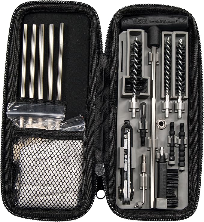 Smith & Wesson Compact Cleaning Kit, Compatible with Rifles, Pistols, and Handguns, for Cleaning, Maintenance, and Gunsmithing