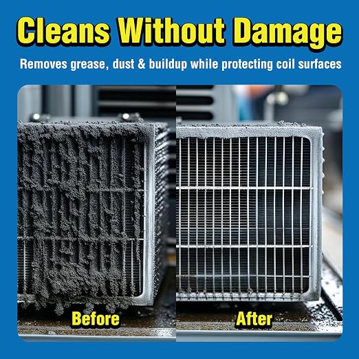 Coil Safe Evap Coil Cleaner, 5 Gallon, Self-Rinsing, Neutral pH, Non-Toxic, For Commercial/Residential AC & Refrigeration Coils, Made in USA, Green, Pleasant Smell (90-297) | Self-Rinsing, Lemon Scent Neutral pH, Non-Toxic For Commercial/Residential AC...