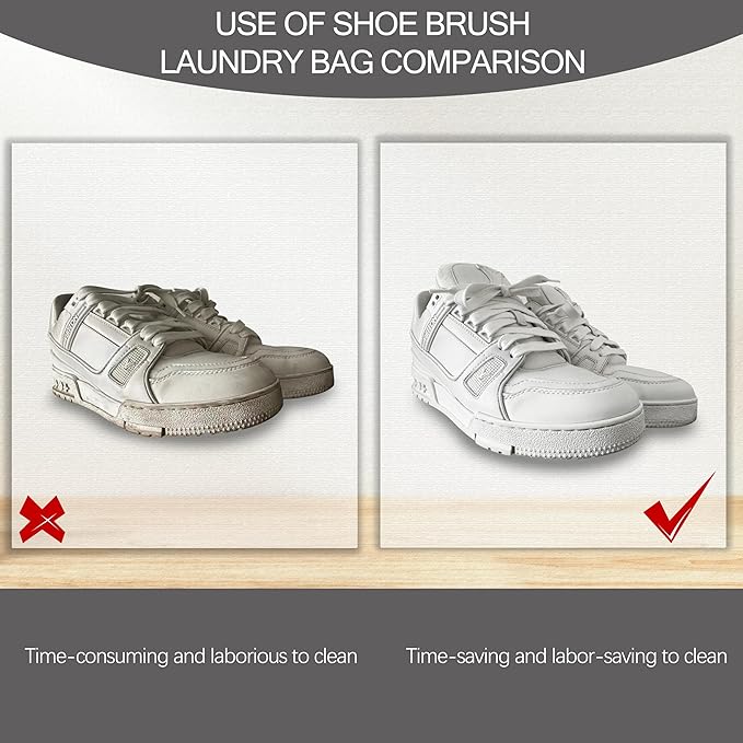 Shoes Bags For Washing Machine Shoe Washing Machine Bag, Reusable Shoe Cleaning Bag All Types And Sizes Shoes Laundry Bag(Light Brown 2pcs)