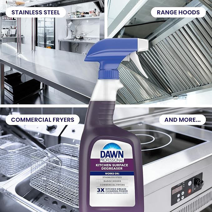 Dawn PRO Kitchen Surface Degreaser,Bulk Cleaning Spray for Oil and Grease Buildup in Commercial Kitchens,32 fl oz,(Pack of 12)