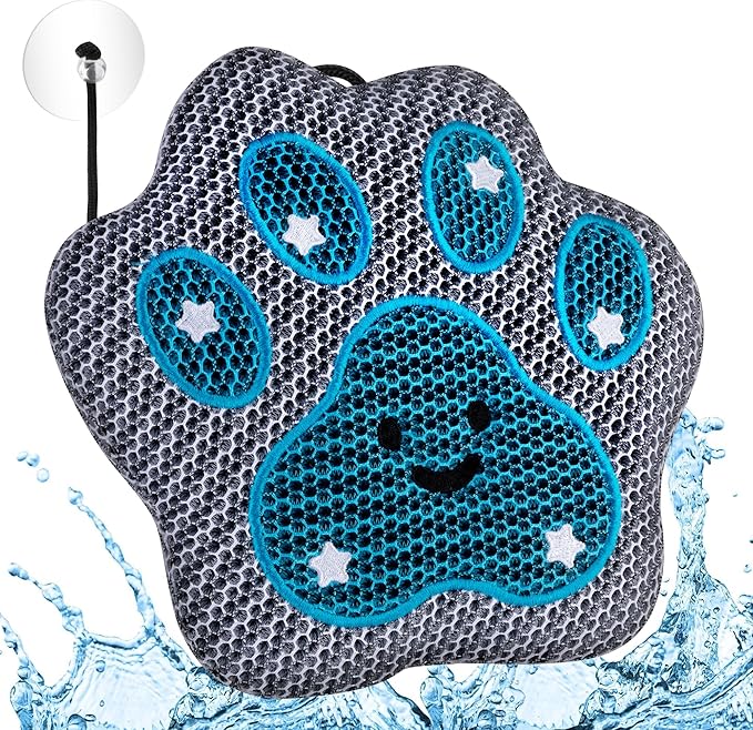 Ray Hot Tub Scum Absorber - Reusable Stingray Floating Spa Sponge & Oil Remover with Optional Tether - Washable Devilfish Oil Absorbing Sponge for Jacuzzi, Pool, and Bath (Paw 1 Pack)