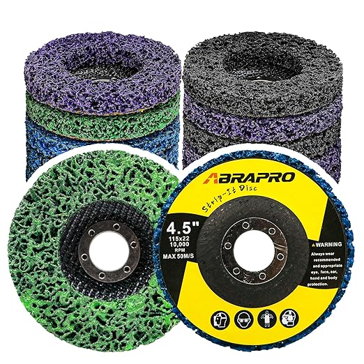 12 PCS Strip Discs 4-1/2" x 7/8" Stripping Wheel for Angle Grinder, Premium Silicon Carbide Abrasive Wheel for Clean and Remove Paint Coating Rust Welds Scaling Oxidation