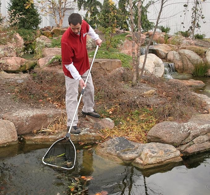 Aquascape Heavy-Duty Pond Net with Extendable Handle, Ideal for Safe Koi and Fish Handling, Durable Fish-Safe Mesh, 36 to 69-Inch Adjustable Length, 98560