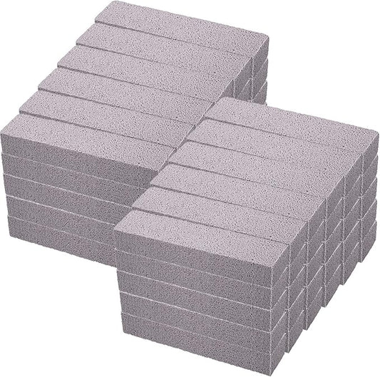 Chengu 60 Pieces Pumice Stone for Cleaning, Pumice Stone Toilet Bowl Cleaner, Pool Pumices Bulk, Scouring Stones for Cleaning Oven, Bathroom Tile, Kitchen, Hard Water Stain Remover, 5.9 x 1.4 x 0.9 in