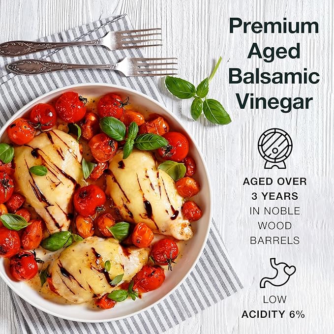 Masserie di Sant'Eramo Premium Italian Aged Balsamic Vinegar of Modena - Made in Italy, Aceto Balsamico di Modena IGP Certified, Gourmet Food Product of Italy - 16.9 fl oz (Pack 1)