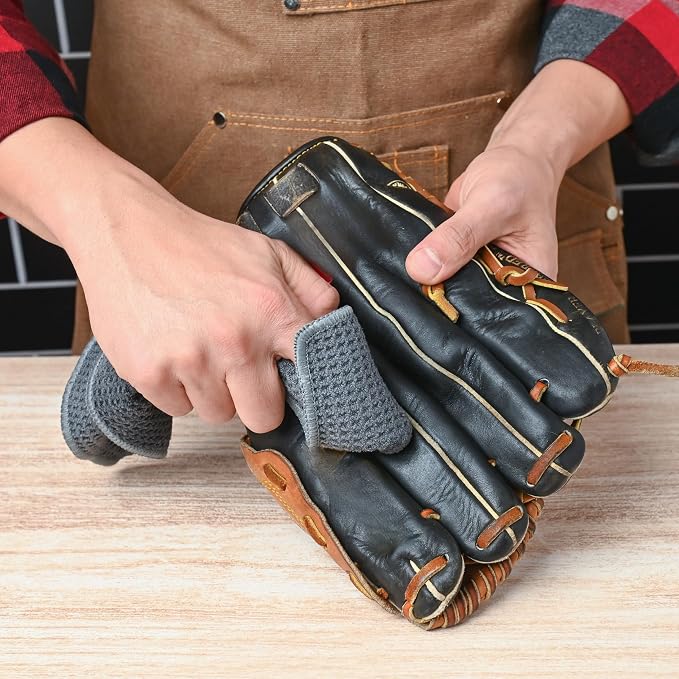 Rhino Wax Baseball Glove Care & Maintenance Kit with Oil & Conditioner | Maintain baseball gloves with premium oil and conditioner that preserve glove quality, flexibility and extend glove life.