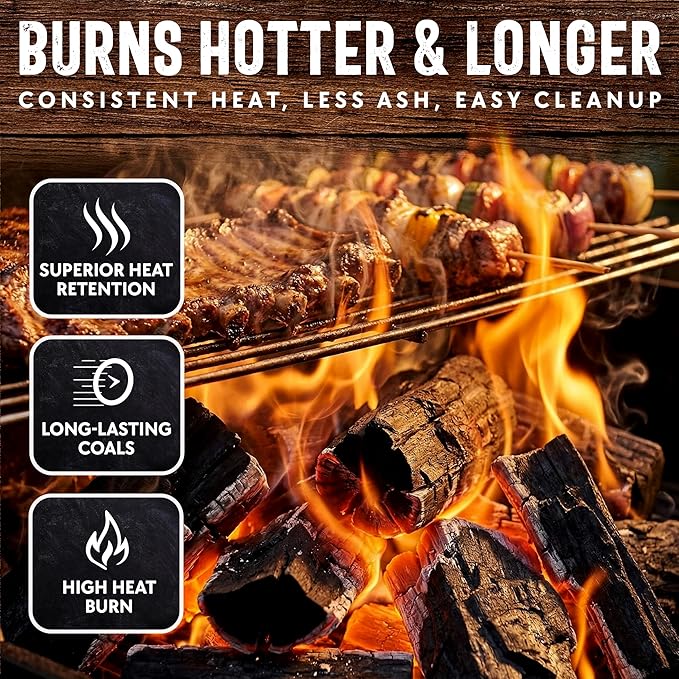 16 LB. All Natural Hardwood Lump Charcoal by Mr. Bar-B-Q - Premium Natural Charcoal for Grilling, BBQ, Smoking, Kamado & Kettle Grills - Burns Hotter & Longer - Smoky Flavor, Low Ash & Easy to Light