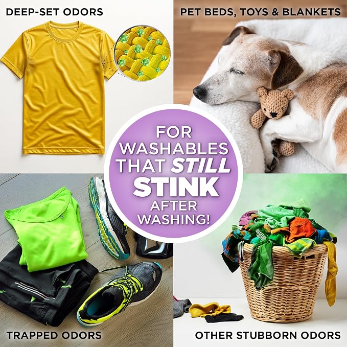 Pooph Laundry Additive, 32oz, 2-Pack (32 Loads) - Dismantles Odors on a Molecular Basis, Dogs, Cats, Freshener, Eliminator, Urine, Poop, Pee, Deodorizer, Natures, Puppy, Fresh, Clean, Furniture, Potty