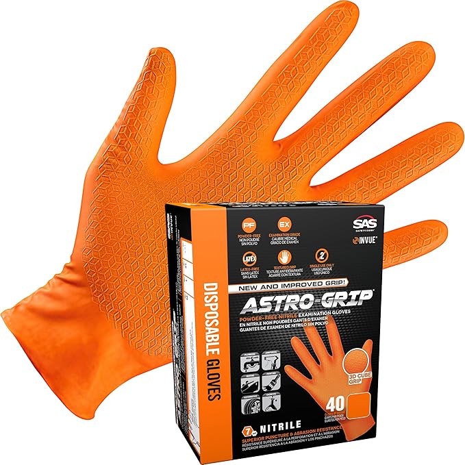 Raptor Grip™ Powder Free Exam Grade Nitrile Gloves
