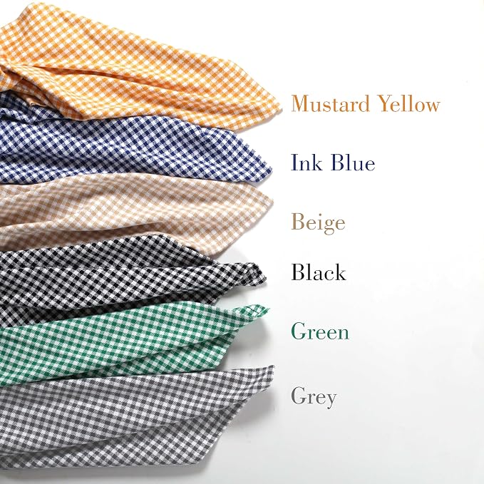 4 Pack Gingham Check Kitchen Dish Towels 16x26 Inches, Absorbent & Durable, Washable, Hand Tea Towels with Hanging Loop - Ideal for Restaurants & Home Kitchens, Blue White