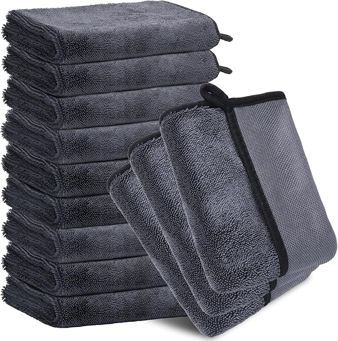 8 PCS Microfiber Towels for Cars 36x24 Inch Microfiber Cleaning Cloths Bulk Soft Car Detailng Towel Cloths 600 GSM Detailing Buffing Quick Drying Towel Polishing Waxing Auto Detailing Towel Cloth
