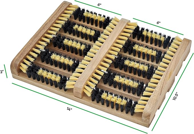 Superio Multi-Purpose Shoe and Boot Tray and Scraper- Protect Floors from Water Ice and Mud - Remove Mud, Dirt, Snow, and Sand