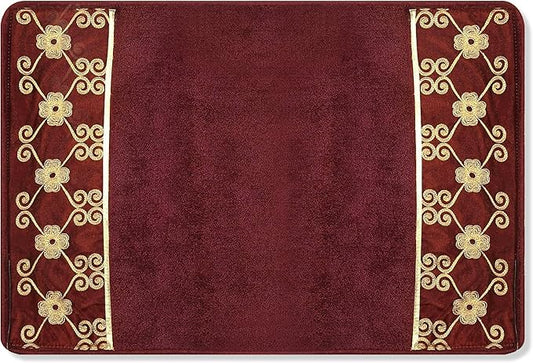 Zahari Home Elegant Rose Classic Bathroom Rug Modern Bath Rug Luxury Contemporary Decor Beautiful Shower Mat Unique Design Stylish Bathroom Runner Rug Bath Shower Tub Décor