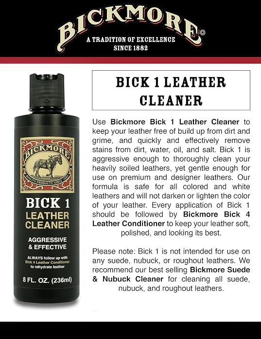 Bickmore Leather Care Kit | Saddle Soap, Bick 1 Leather Cleaner, Bick 4 Conditioner, and Gard-More Protector
