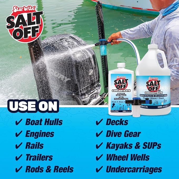 STAR BRITE Salt Off Concentrate - Ultimate Salt Remover Wash & Marine Engine Flush for Boats, Vehicles, Trailers, and More