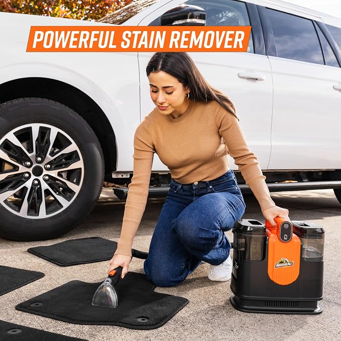 Armor All MAX 20V Cordless Portable Spot Cleaner for Carpet & Upholstery, Portable Deep Cleaner with Auto Detail Tools for Cars, Pets, Area Rugs & Couches- DSCC2001 0901