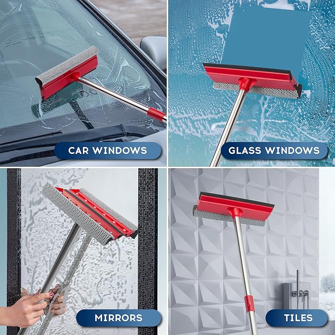 DSV Standard Window Squeegee 10'' and Car Wash Brush 10''