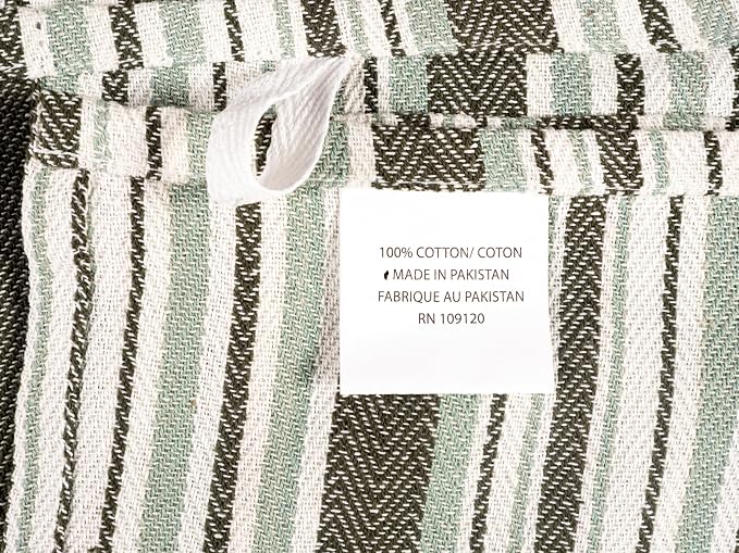 KAF Home Assorted Flat Kitchen Towels - Set of 10, 18 x 28 Inch (Olive)