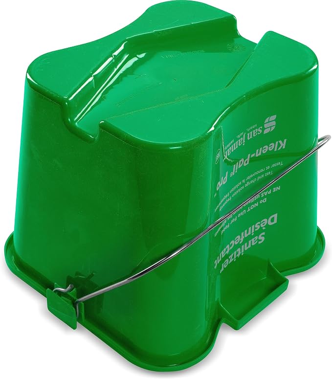 Kleen-Pail 1 1/2 gal Curved Rectangular Bucket, Green, Polypropylene KPP196GN - 1 Each