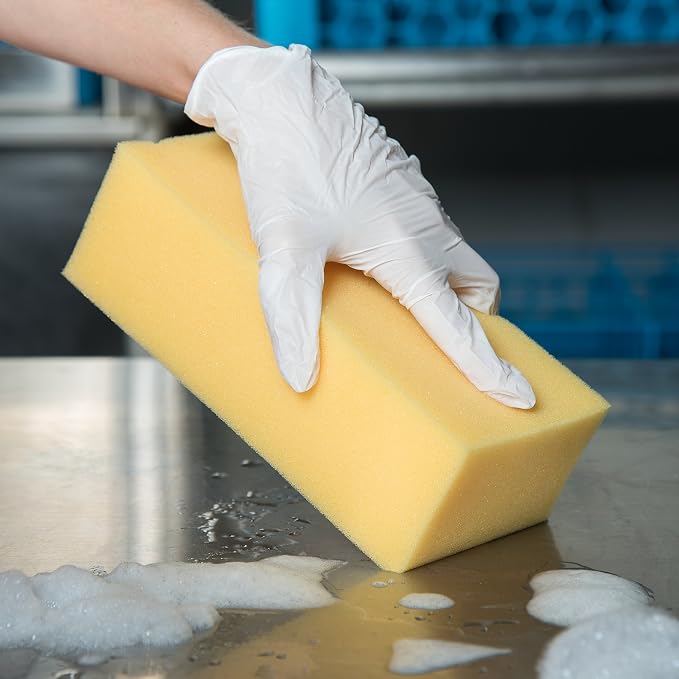 Carlisle FoodService Products 36550100 Commercial Extra Large Sponge, 8.25", Yellow (Case of 24)