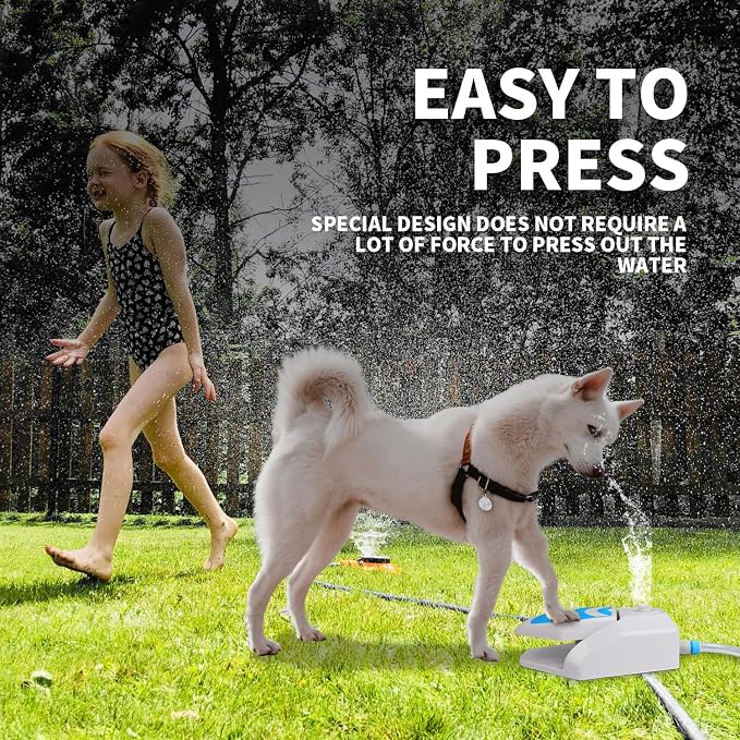 All For Paws Dog Water Fountain, Dog Sprinkler Paw Activated, Outdoor Water Fountain for Dog Drinking, Step On Pet Water Dispenser