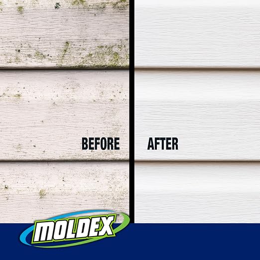 Moldex® Instant Outdoor Cleaner with Bleach, 64 oz Hose End Sprayer, 2 Pack, Fast Acting Outdoor Surface Cleaner for Siding, Decks, Fences and Exterior Surfaces