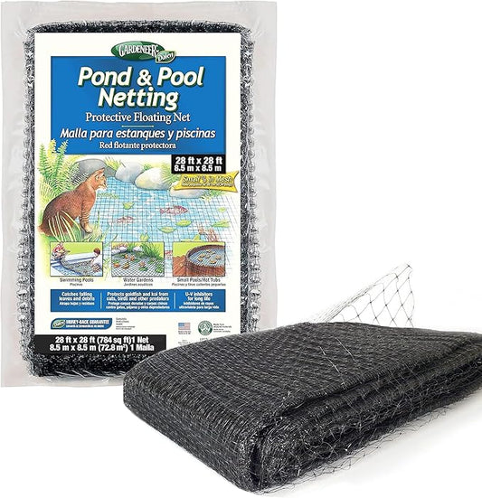 Dalen Pond & Pool Netting – Outdoor Water Garden Cover – Protective Mesh for Fish & Aqua Life - 3/8" Mesh - (28' x 28')
