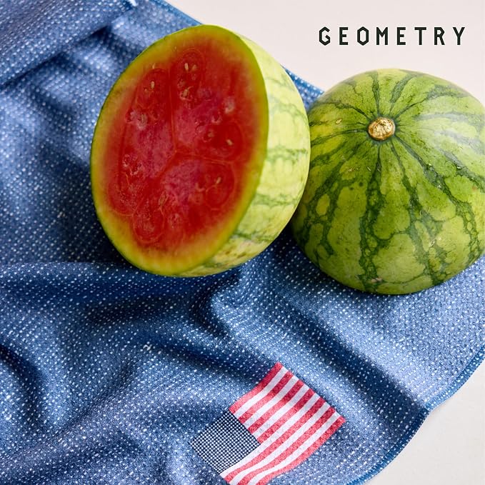 GEOMETRY Kitchen Tea Towel - Quick Dry Microfiber Cloth Dish Towels for Kitchen Drying - Premium Quick Dry Towel (Gradient Star, 1-Pack)