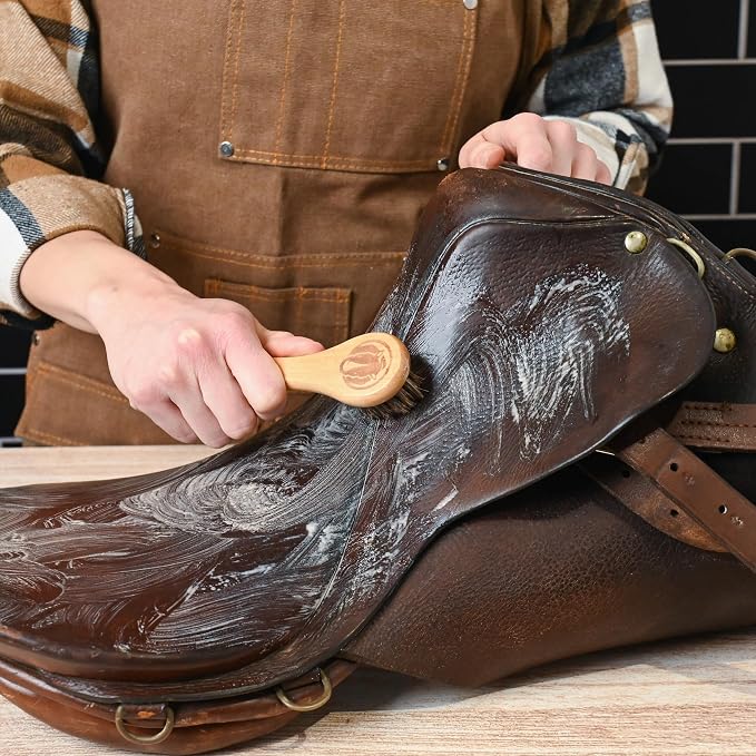 Rhino Wax - Complete Saddle Soap and Horse Tack Kit -Includes: SaddleSoap - Leather Conditioner - Oil - Brushes - Cloths. Equestrian Supplies (Boots, Bridles, Saddles, Horse Stuff) - Made in the USA