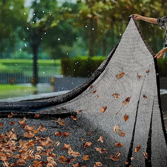 20x40FT Pool Leaf Net Cover Rectangle Swimming Net Covers Fine Mesh Pool Screen Cover with Reinforcement Edge for Above Ground Thicken Leaf Netting for Pools,Patio, Garden,Parking Sheds