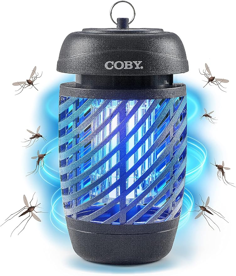 Coby Bug Zapper for Outdoor & Indoor, 10W, Covers 800 Sq. Feet, Non-Toxic, Chemical-Free, Black (CBZ1J6)