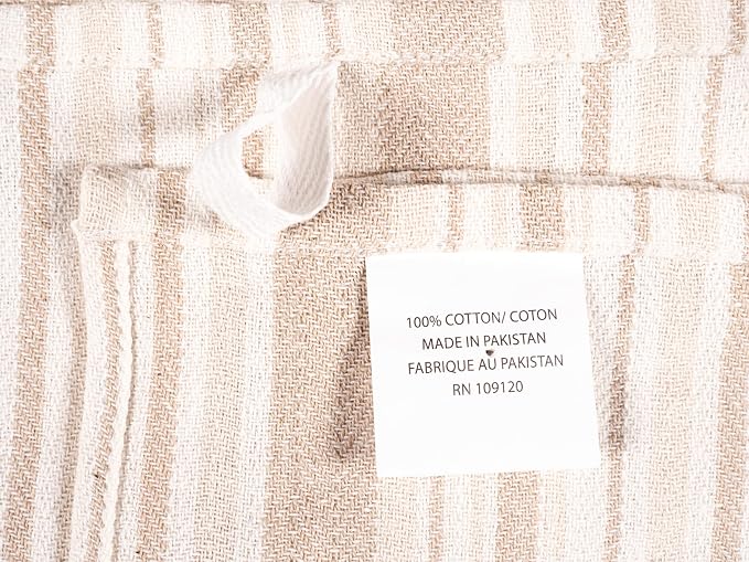KAF Home Assorted Flat Kitchen Towels - Set of 10, 18 x 28 Inch (Beige)